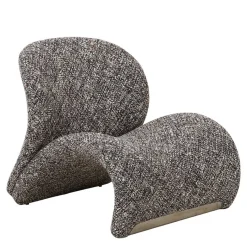 Online Wohnen Design Loungesessel in Dunkelbraun meliert - Sacalobra