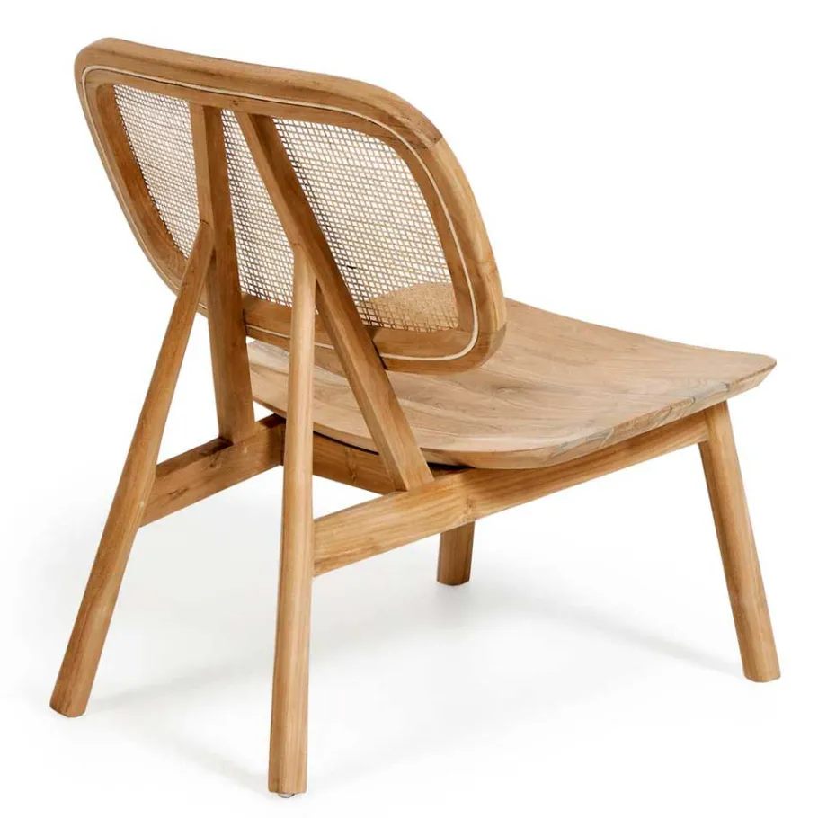 Clearance Wohnen Design Loungestuhl aus Rattan & Teak - Plataya