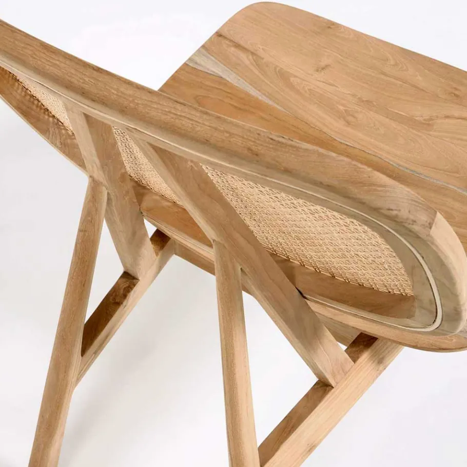 Clearance Wohnen Design Loungestuhl aus Rattan & Teak - Plataya