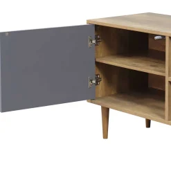 New Wohnen Design Lowboard für TV in Grau & Natur - Ascolano