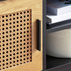 Best Wohnen Design Lowboard in Schwarz und Natur - Around
