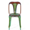 Online Wohnen Design Metallstühle Bunt - floral gemustert - Numento (2er Set)