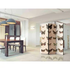 Discount Wohnen Design Paravent Schmetterlinge & Motten - Sina