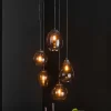 Wohnen Design Pendelleuchte mit Chromglas Schirmen - Ampiano