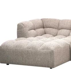 Online Wohnen Design Polsterecke in Beigegrau meliert - Biatrore