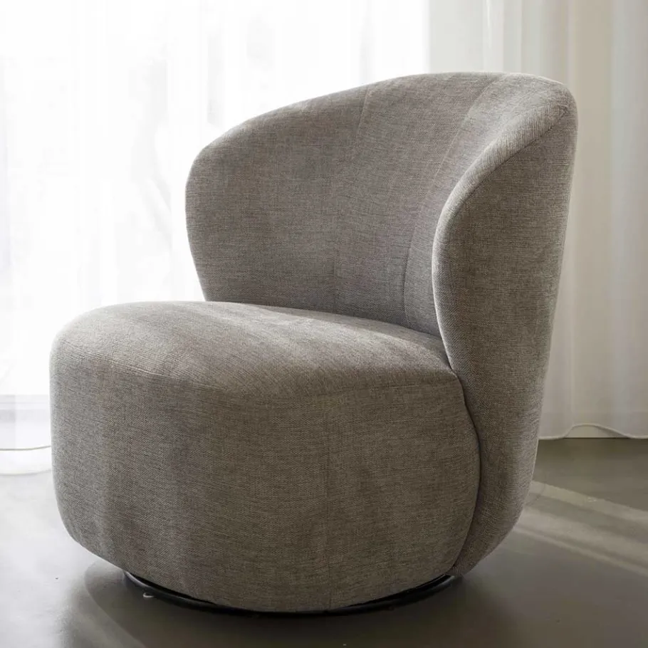 Online Wohnen Design Polstersessel in Beige Stoff - Heavy