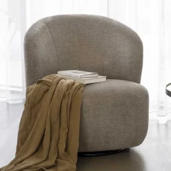 Online Wohnen Design Polstersessel in Beige Stoff - Heavy
