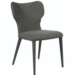 Sale Wohnen Design Polsterstühle im Material Mix - Navy (2er Set)