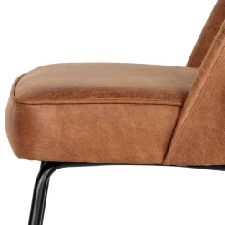 Best Wohnen Design Recyclingleder Stuhl in Braun - Kegadamo (2er Set)