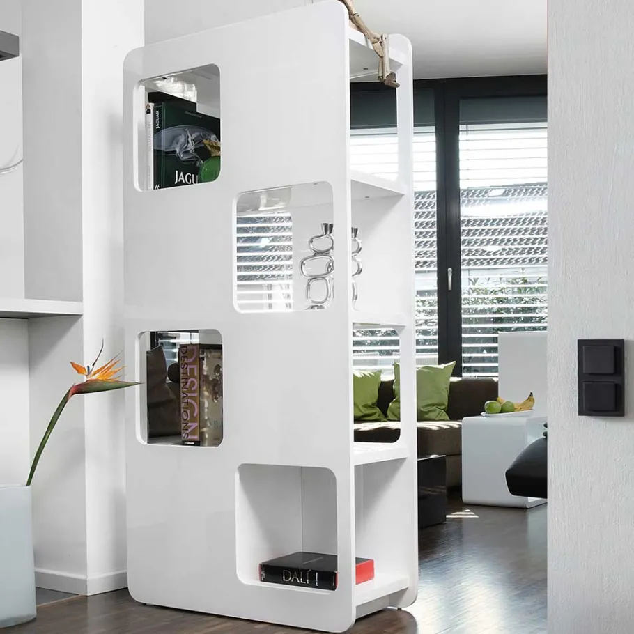 Outlet Wohnen Design Regal Raumteiler in Weiß - Straight