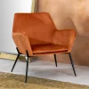 New Wohnen Design Samtsessel in Orange - Ofrael