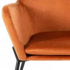 New Wohnen Design Samtsessel in Orange - Ofrael