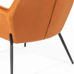 New Wohnen Design Samtsessel in Orange - Ofrael