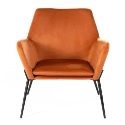 New Wohnen Design Samtsessel in Orange - Ofrael