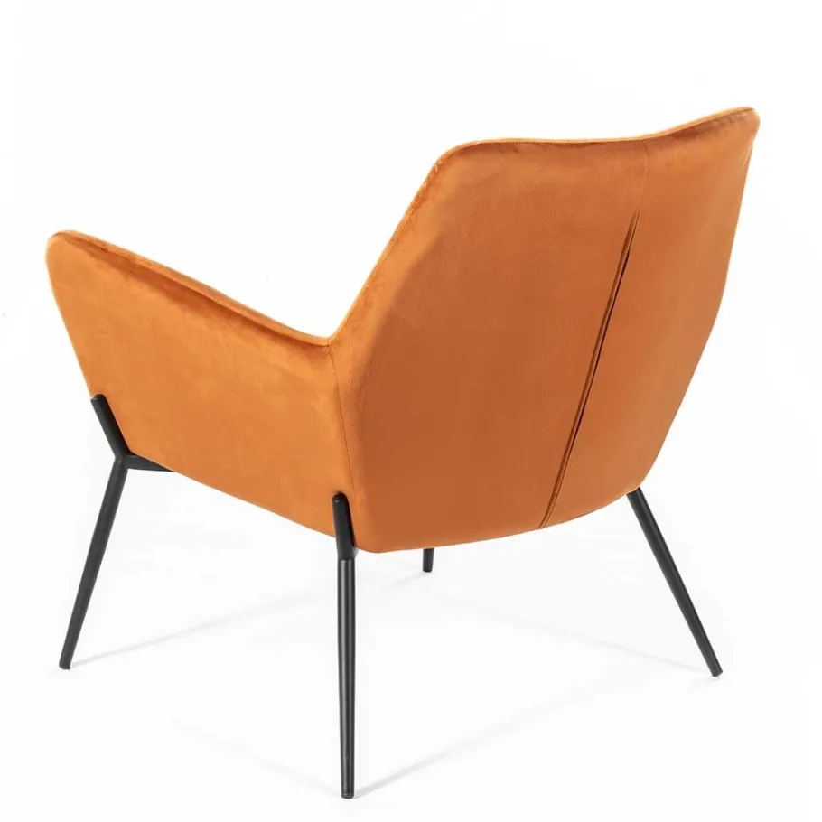 New Wohnen Design Samtsessel in Orange - Ofrael