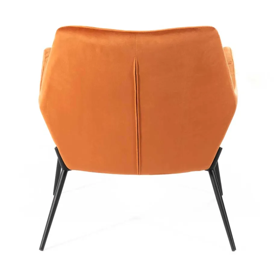 New Wohnen Design Samtsessel in Orange - Ofrael