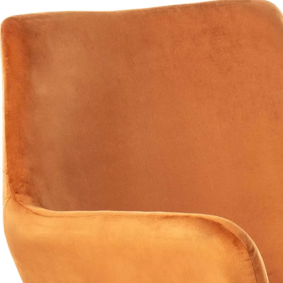 New Wohnen Design Samtsessel in Orange - Ofrael