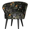 Online Wohnen Design Samtsessel mit Strelitzie Dschungel Print - Ella