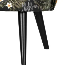 Online Wohnen Design Samtsessel mit Strelitzie Dschungel Print - Ella