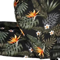 Online Wohnen Design Samtsessel mit Strelitzie Dschungel Print - Ella