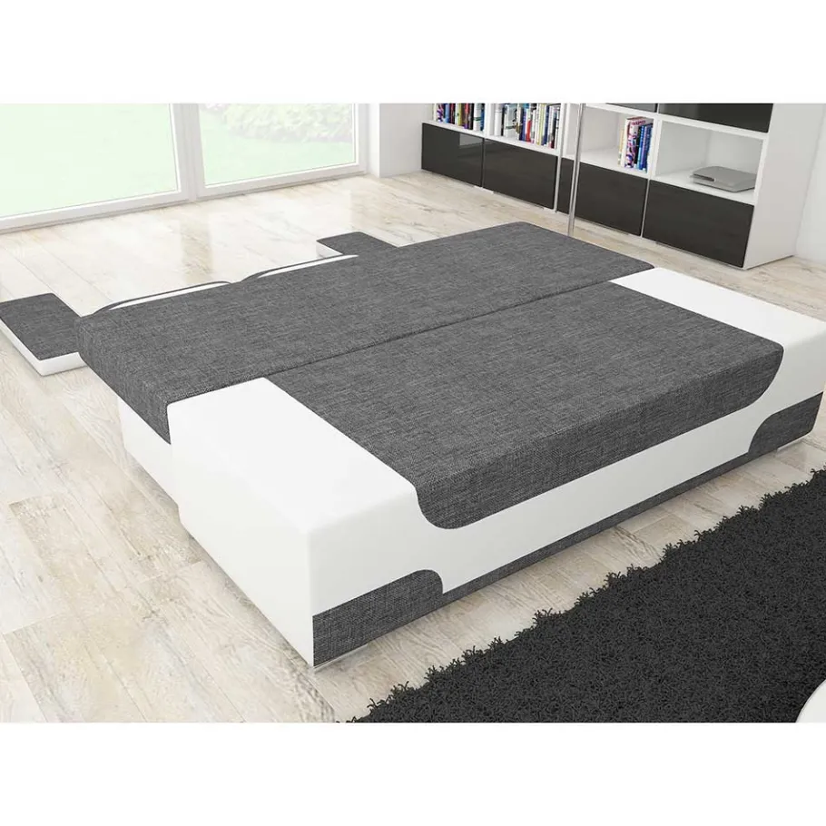 Sale Wohnen Design Schlafcouch aus Stoff und Kunstleder - Diadora
