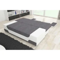 Sale Wohnen Design Schlafcouch aus Stoff und Kunstleder - Diadora