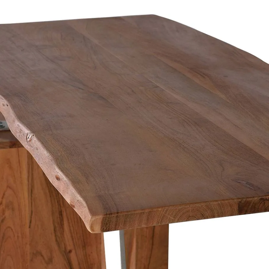 Hot Wohnen Design Schreibtisch aus Akazienholz mit Baumkante - Banjee