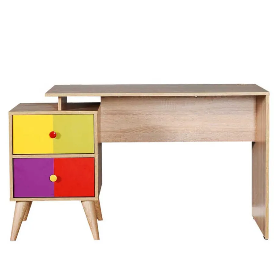 Sale Wohnen Design Schreibtisch in Sonoma-Eiche & Bunt - Reddnas