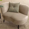 Hot Wohnen Design Sessel in Khaki Samtbezug - Griffina