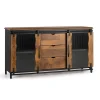 Sale Wohnen Design Sideboard aus Mangoholz und Metall - Aglia
