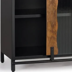 Sale Wohnen Design Sideboard aus Mangoholz und Metall - Aglia