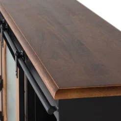 Sale Wohnen Design Sideboard aus Mangoholz und Metall - Aglia