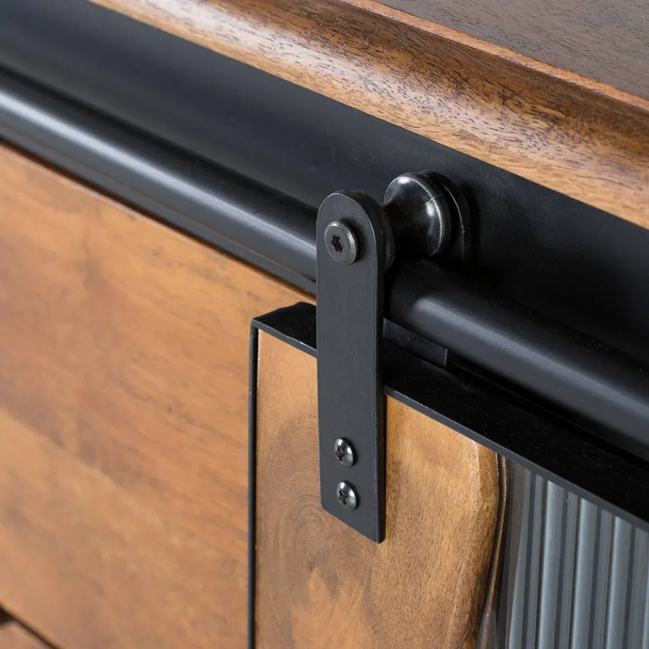 Sale Wohnen Design Sideboard aus Mangoholz und Metall - Aglia