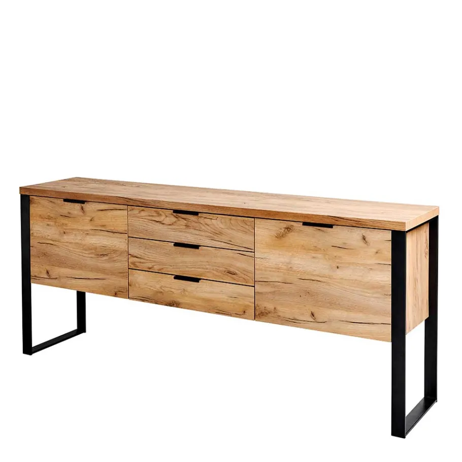 New Wohnen Design Sideboard in Eiche Optik - Ilvensa