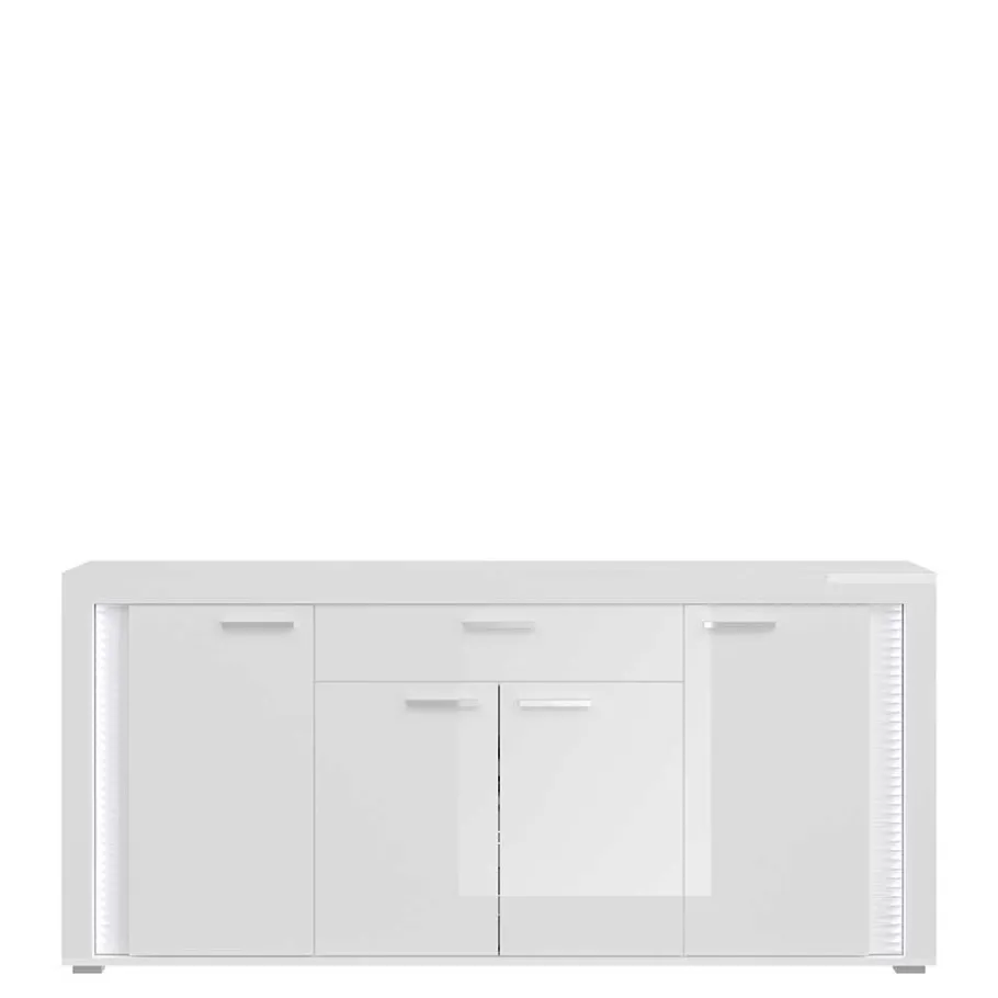 Sale Wohnen Design Sideboard mit LED in Weiß Hochglanz - Gomata