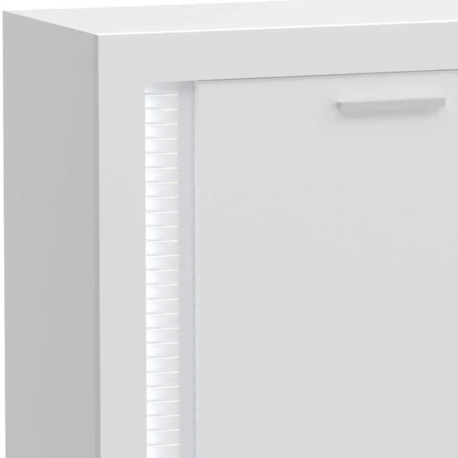 Sale Wohnen Design Sideboard mit LED in Weiß Hochglanz - Gomata