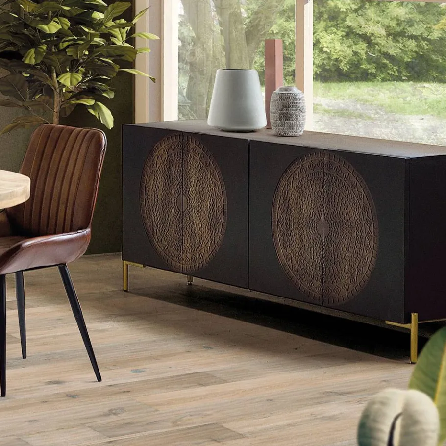 Best Wohnen Design Sideboard mit Mandala Schnitzerei - Synessa