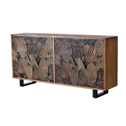 Online Wohnen Design Sideboard mit Schnitzerei und Lack - Marcel