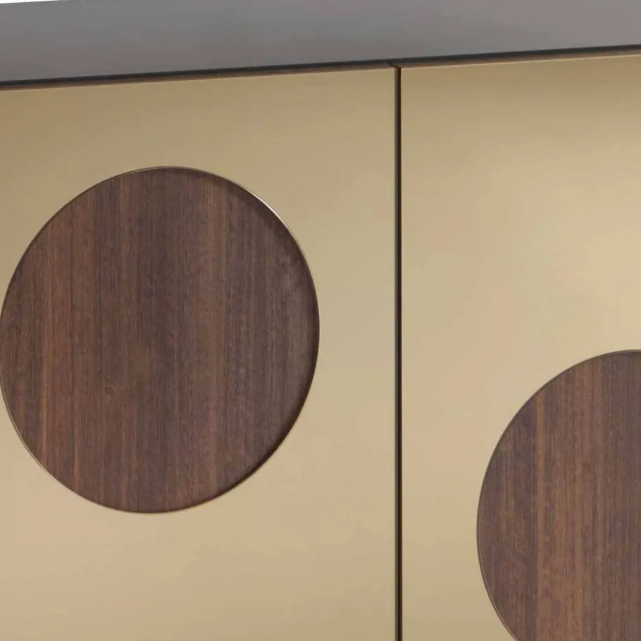 Wohnen Design Sideboard mit Spiegelglas in Bronze - Fino