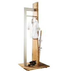 Online Wohnen Design Standgarderobe aus Metall & Eiche - Avidora