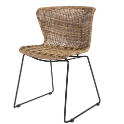 Outlet Wohnen Design Stuhl Mevrinus aus Polyrattan (2er Set)