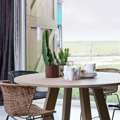 Outlet Wohnen Design Stuhl Mevrinus aus Polyrattan (2er Set)