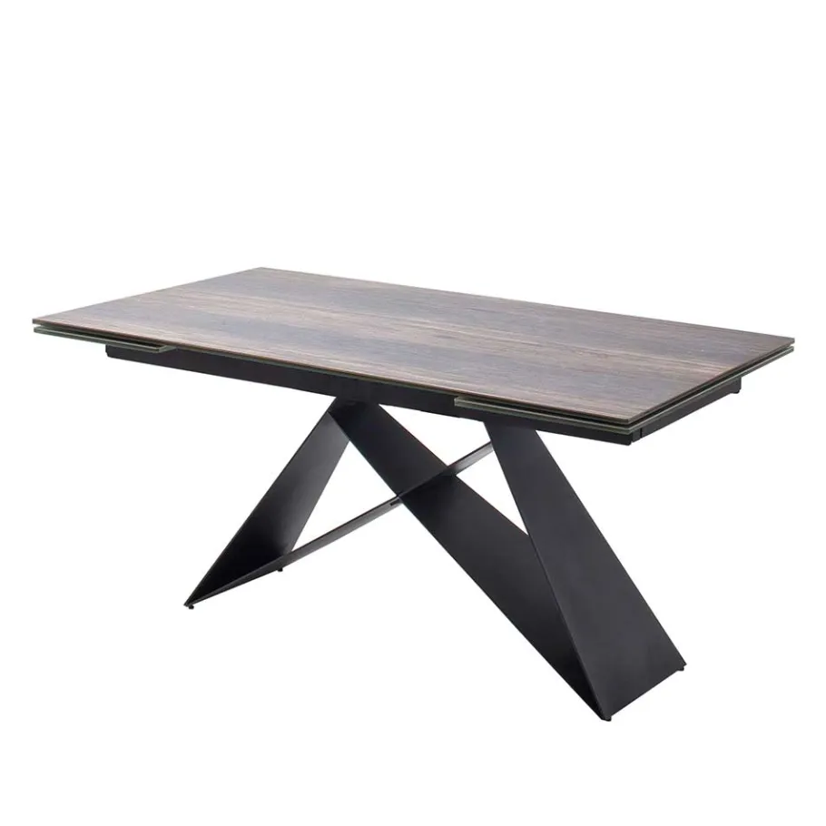 Best Wohnen Design Tisch mit Keramikplatte Holz Optik - Cateyna