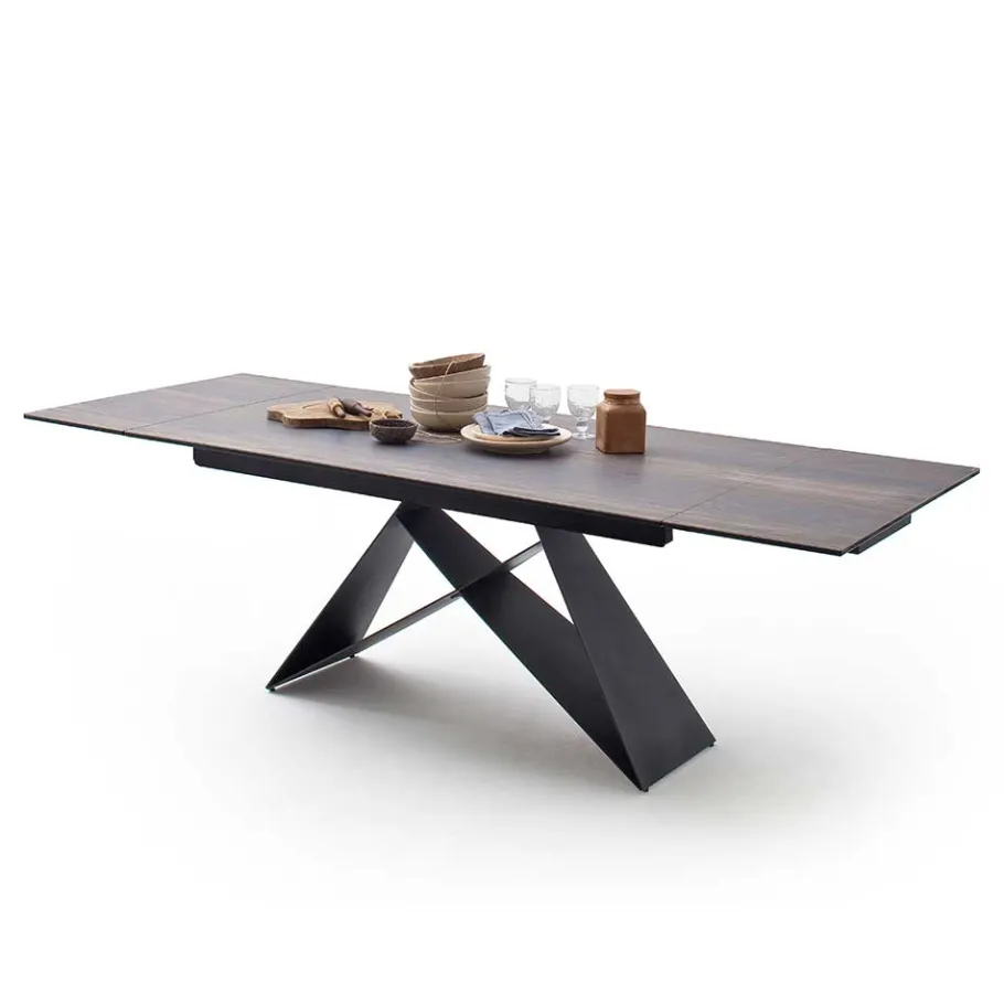 Best Wohnen Design Tisch mit Keramikplatte Holz Optik - Cateyna