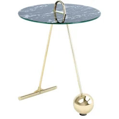Online Wohnen Design Tischchen in Schwarz & Gold - Chiceria