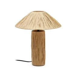 Best Wohnen Design Tischlampe aus Raffia Bast in Natur - Holdywas
