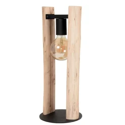Online Wohnen Design Tischleuchte aus Mangobaum Massivholz - Tanky