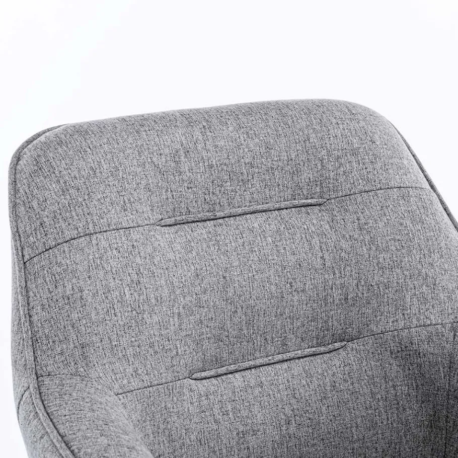 Clearance Wohnen Design Tischsessel drehbar in Grau - Fiorenca (2er Set)