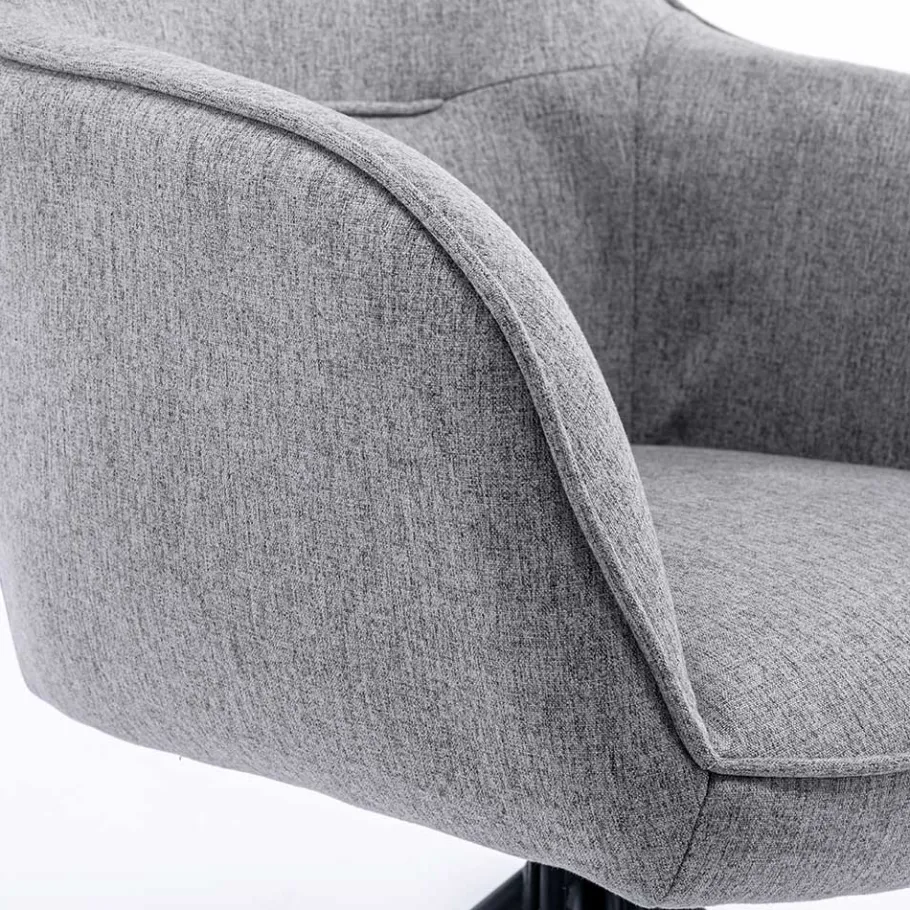 Clearance Wohnen Design Tischsessel drehbar in Grau - Fiorenca (2er Set)