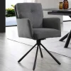 New Wohnen Design Tischsessel in Grau - drehbar - Portland S (2er Set)